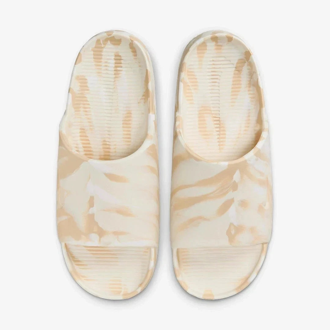 Nike Calm FV5643-001 Sandals Women's  Phantom Marbled Slip On Comfort Slide