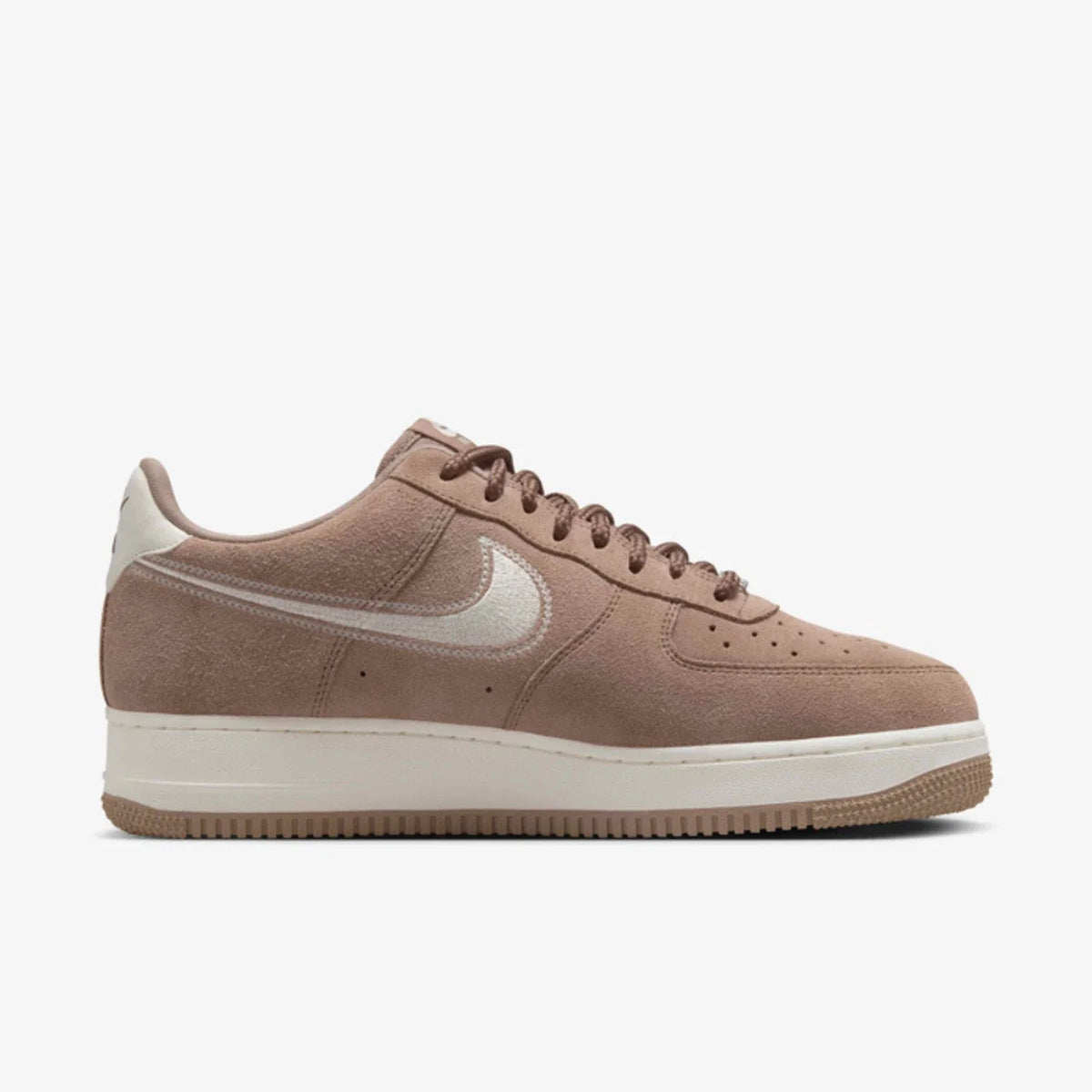 Nike Air Force 1 Low '07 LV8 HJ4465-200 Mens Mink Brown Embroidered Swoosh Shoes