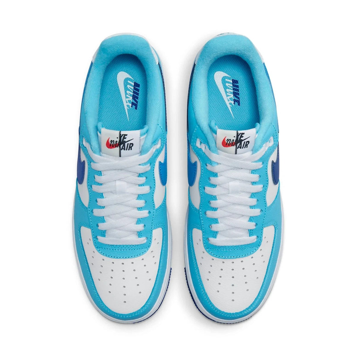 Men's Nike Air Force 1 '07 LV8 DZ2522-100 Sneakers 7 White Blue Lifestyle Shoes