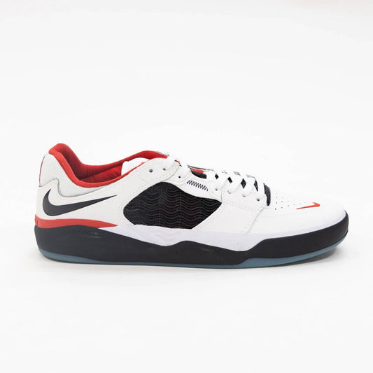 Men's Ishod Wair Premium Skate Shoes In White/black-University Red-Black