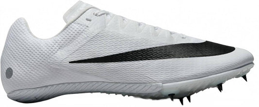 Unisex Zoom Rival Sprint Running Shoes In White/black/met Silver