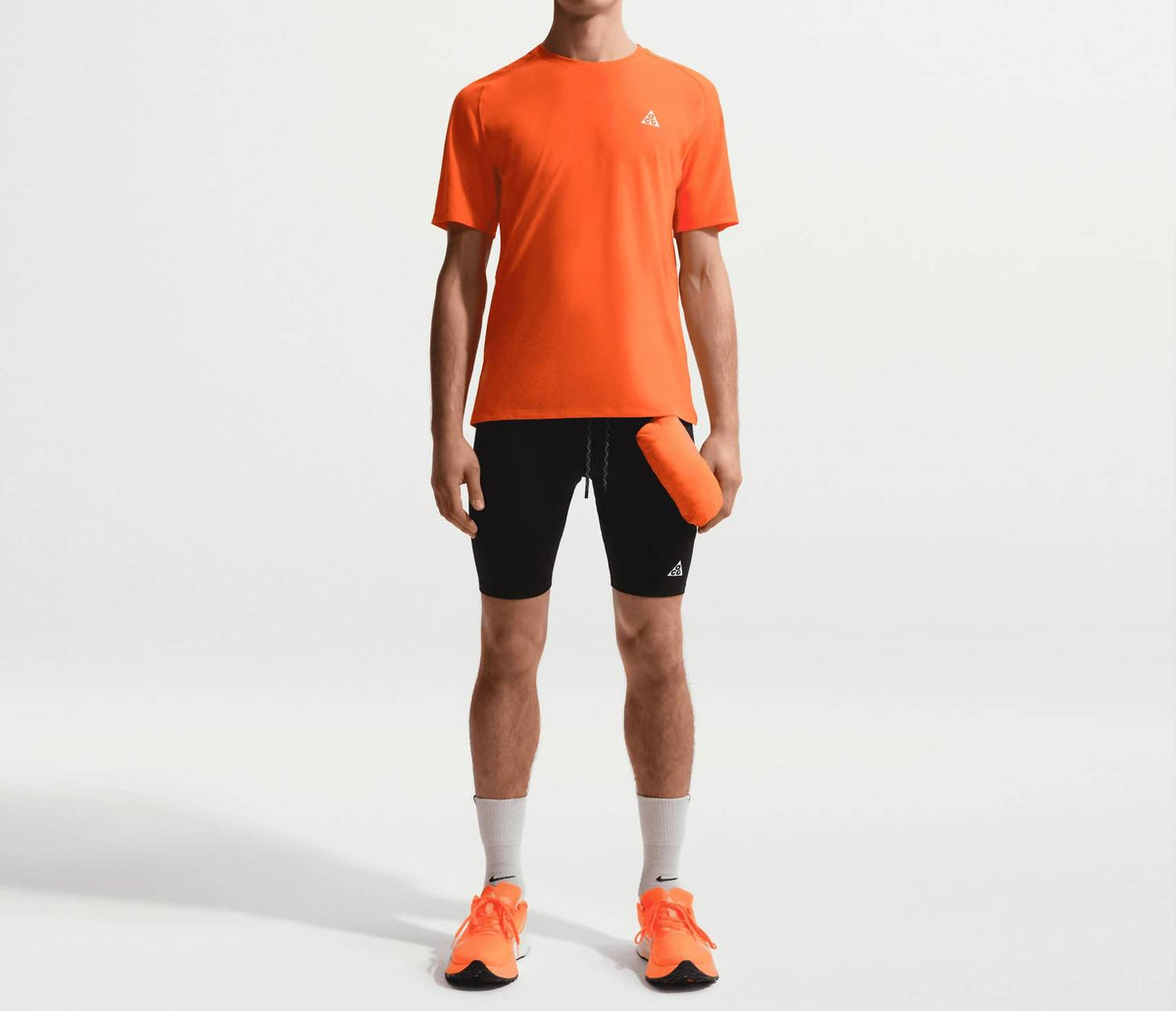 Acg Solar Chase Trail Running Top In Orange