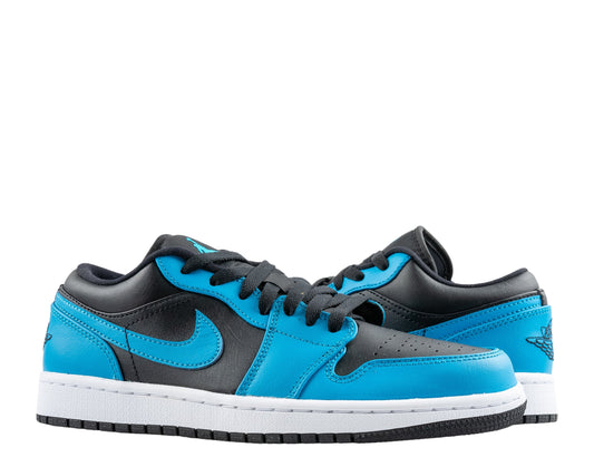Men's Nike Air Jordan 1 Low Laser Blue/Black-White Basketball Shoes 553558-410