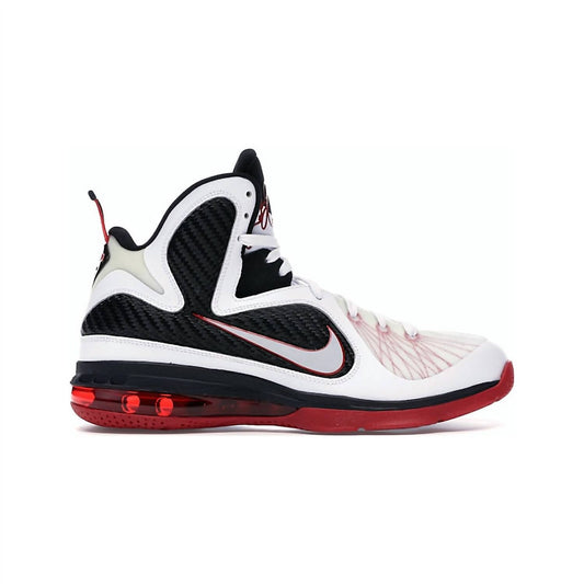 Boy's Lebron 9 Basketball Shoes In White-Black Sport Red