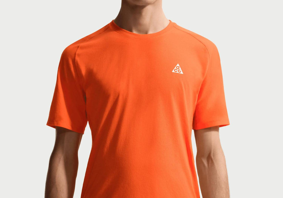 Acg Solar Chase Trail Running Top In Orange