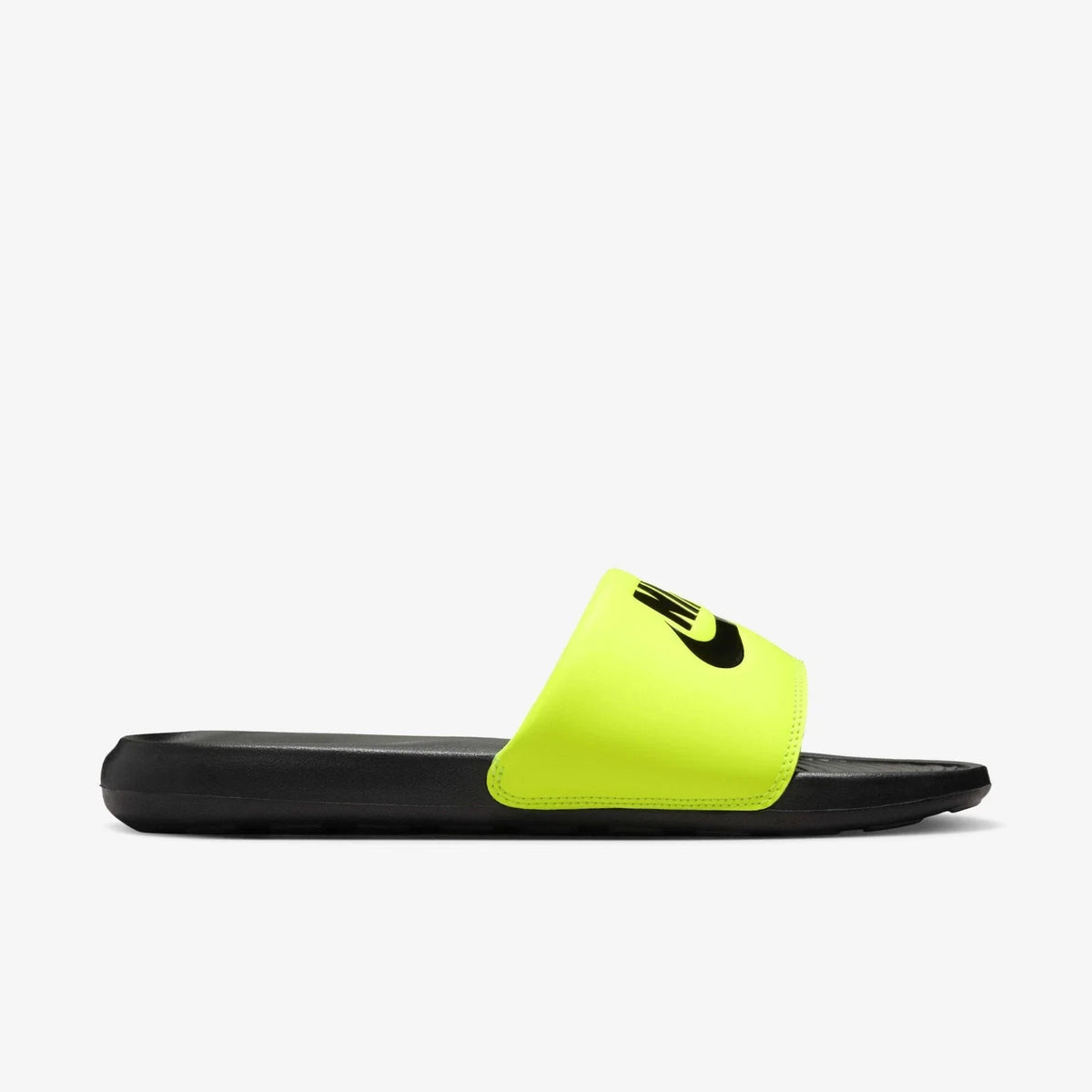 Nike Victori One CN9675-015 Sandals Men's Black Volt Swoosh Slip On Slides