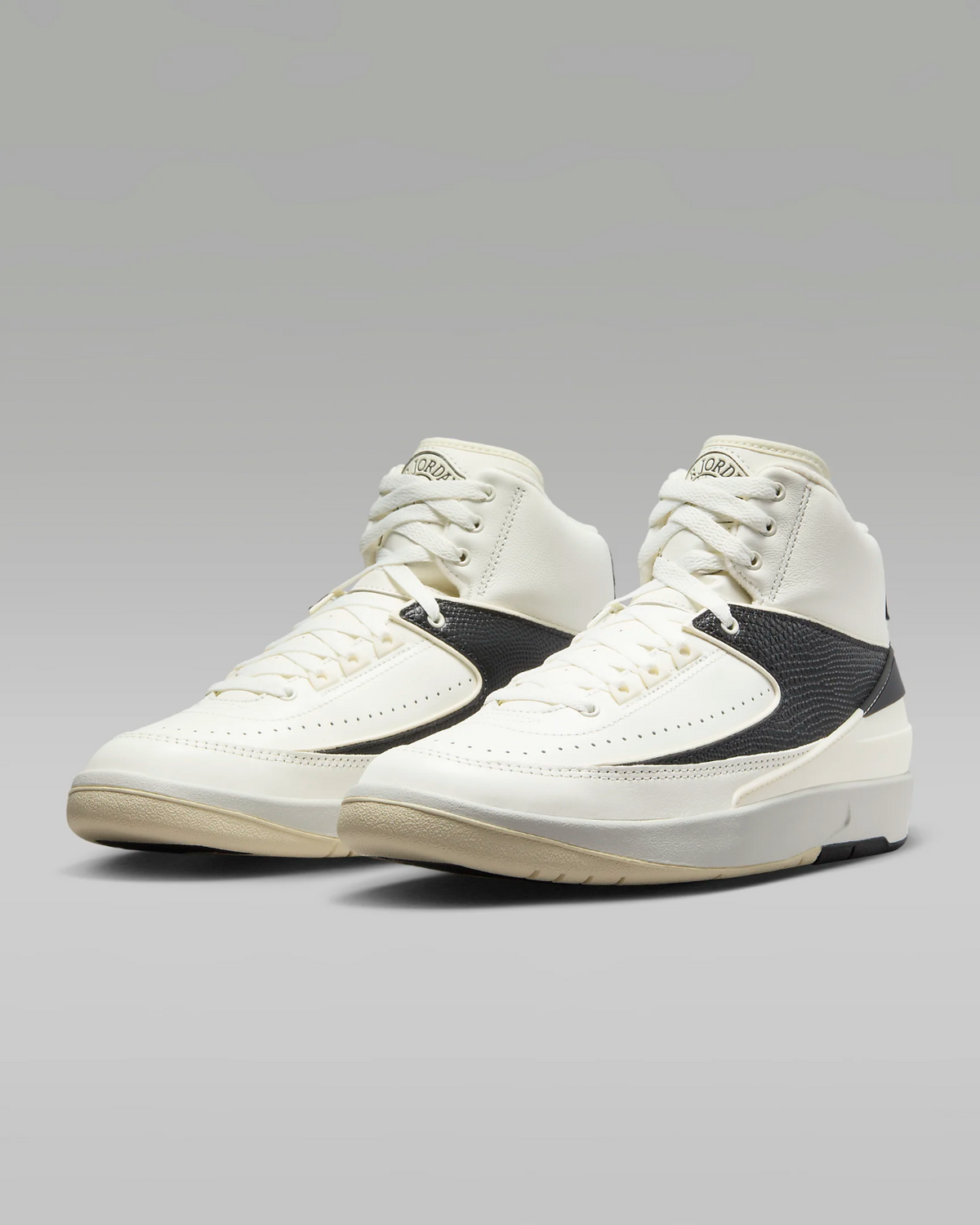 Women's Nike Air Jordan 2 Retro DX4400-100 Sneakers Sail Black Leather NR9014