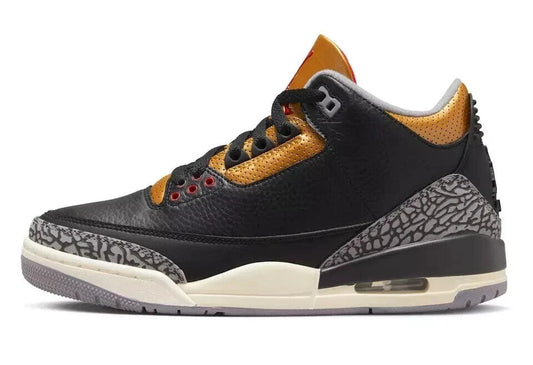 Women's Air Jordan 3 CK9246-067 Sneaker US 5 Black Gold Lifestyle Shoes GBNC286