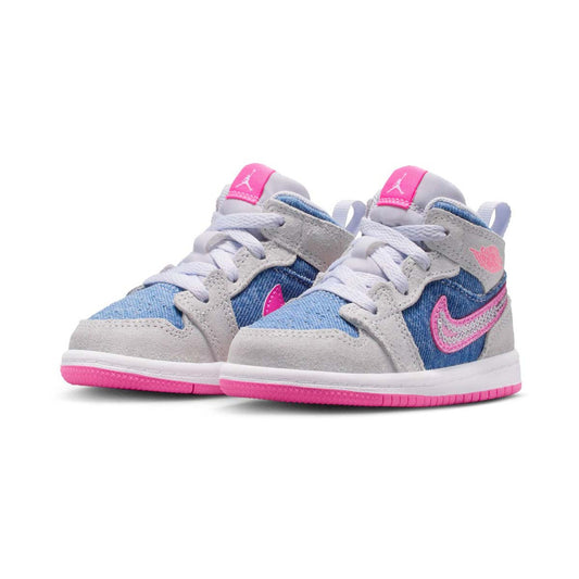 Toddler Jordan 1 Mid SE 'Denim Sequin' Baby/ Shoes