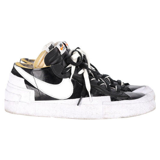 Nike x Sacai Blazer Low Sneakers in Black Patent Leather