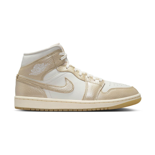Womens Air Jordan 1 Mid Se_Sail/Team Gold-Pale Ivory
