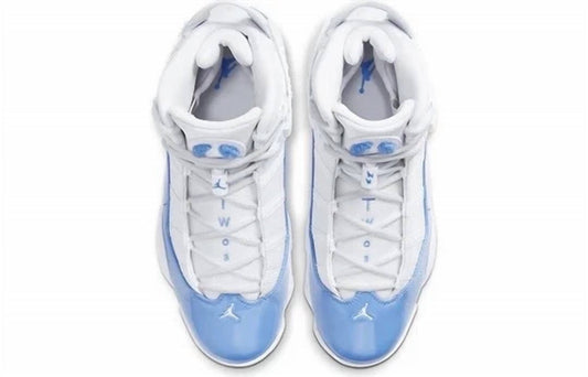 Men's Jordan 6 Rings Sneakers In White/white-Valor Blue Ice
