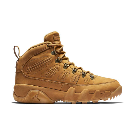 MENS AIR JORDAN 9 RETRO BOOTS_WHEAT/WHEAT-BAROQUE BROWN