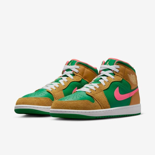 Men's Nike Air Jordan 1 Mid SE DX4332-700 Sneakers Chutney Green Lifestyle Shoes