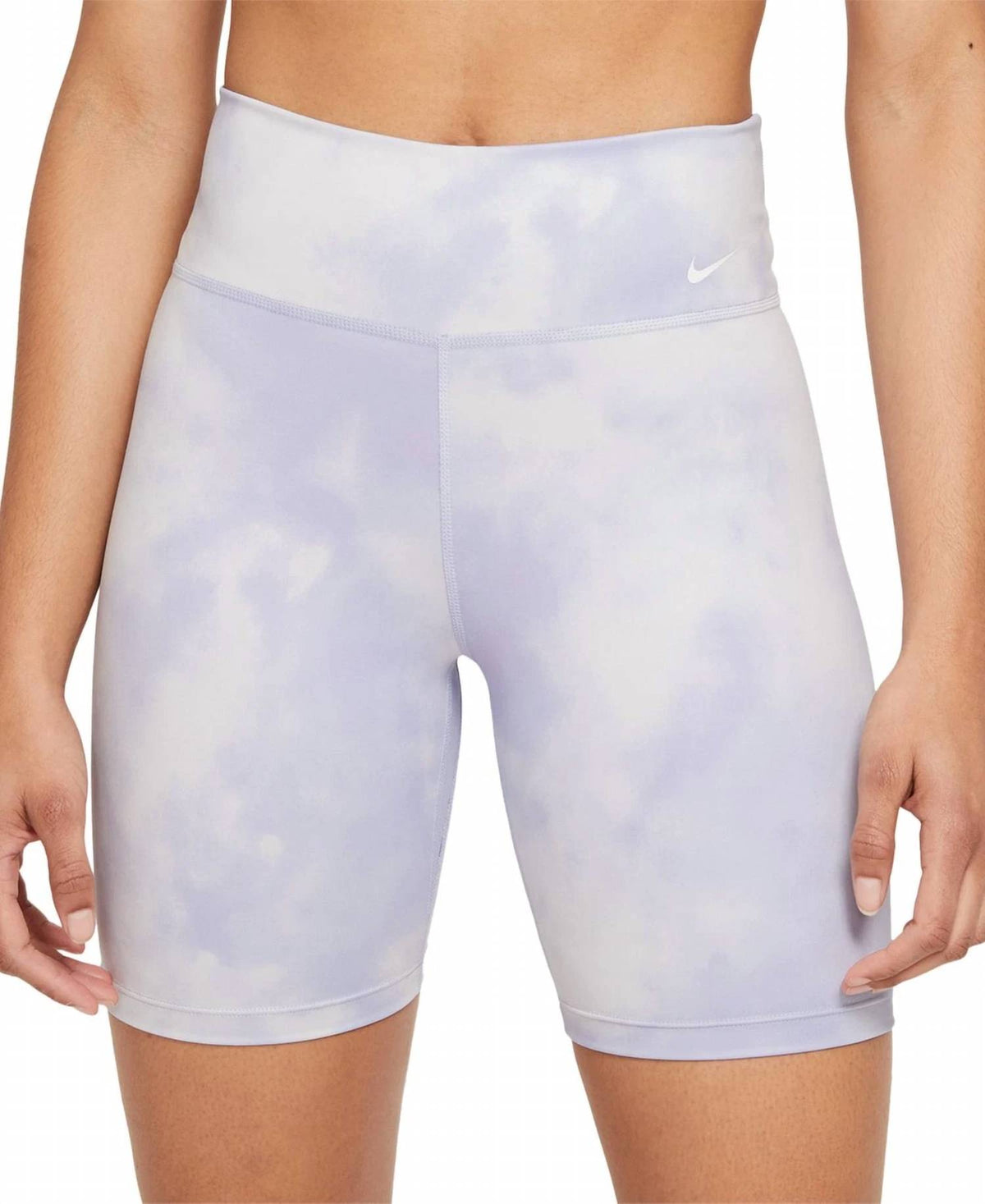 One Icon Clash Bike Shorts In Light Thistle/white