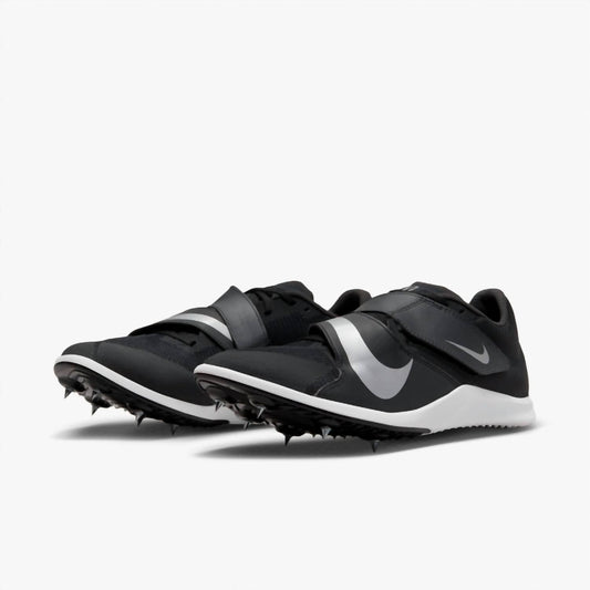 Men's Zoom Rival Jump Racing Shoes In Black/metallic Silver-Dk Smoke Grey