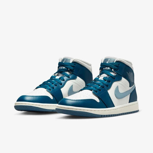 Women's Nike Air Jordan 1 Mid BQ6472-414 Sneakers French Blue Lifestyle Shoes