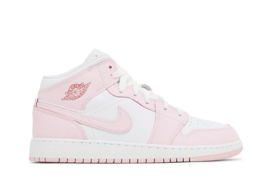 Jordan 1 Mid Pink Foam Fire Red (GS)