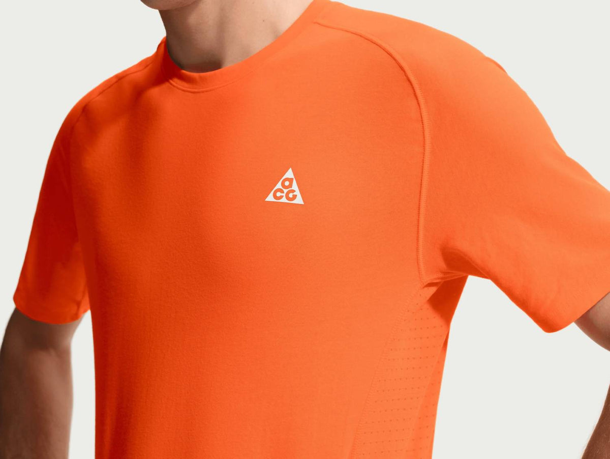 Acg Solar Chase Trail Running Top In Orange