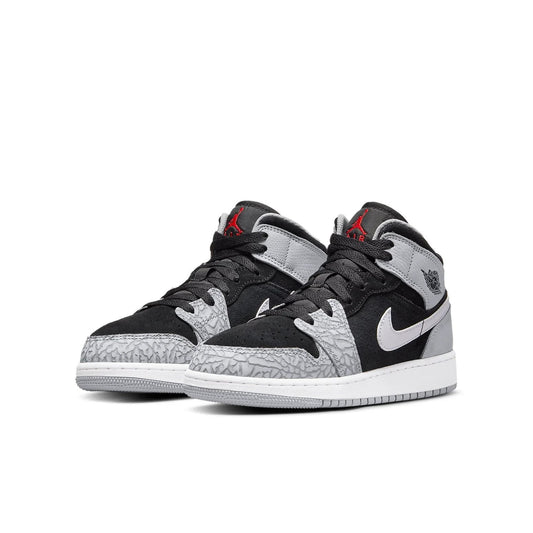 Nike Air Jordan 1 Mid SE DM6216-016 Sneaker Kids US  Black Gray Lifestyle Shoes