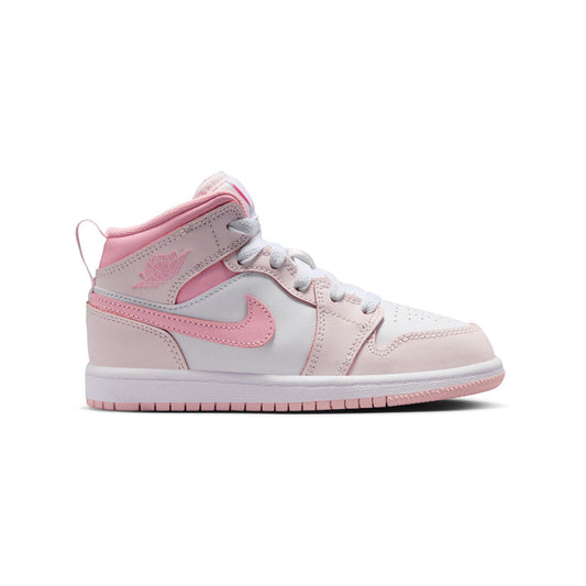 Pre School Jordan 1 Mid_Pearl Pink/Med Soft Pink-White