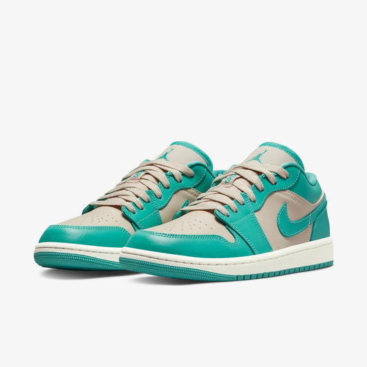 Women's Air Jordan 1 Low DC0774-131 Sneakers Tropical Teal Beige Lifestyle Shoes