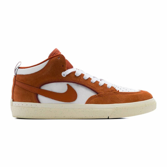 Men's React Leo Suede Skate Shoes In Dark Russet/dark Russet-White-Dark Pony
