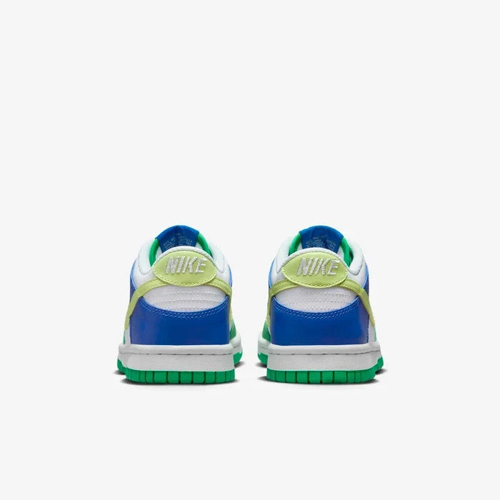 Nike Dunk Low FN6973-100 Sneaker Kids US  White Green Leather Lifestyle Shoes