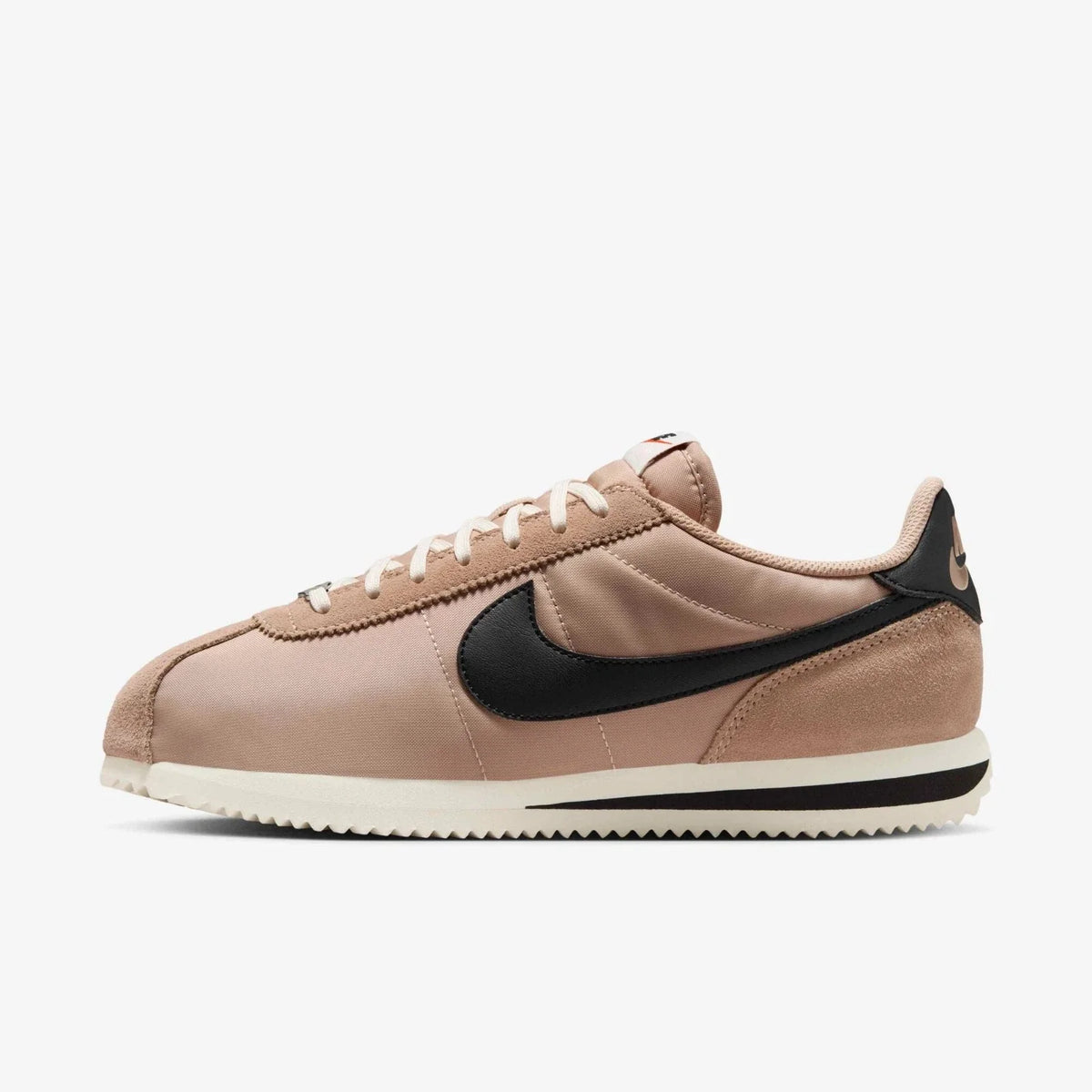 Nike Cortez IF1764-200 Sneakers Womens Desert Sail Black Lace Up Lifestyle Shoes