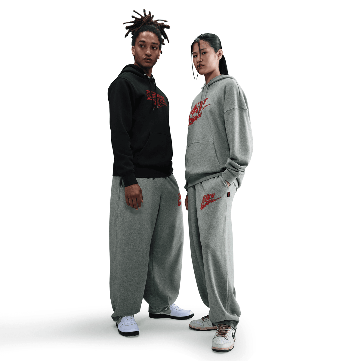 + Stranger Things Oversized Pants 'Dark Grey Heather'