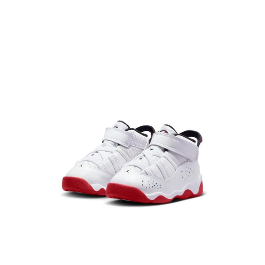 Toddler Air Jordan 6 Rings 323420-160 Sneaker White Leather Lifestyle Shoes
