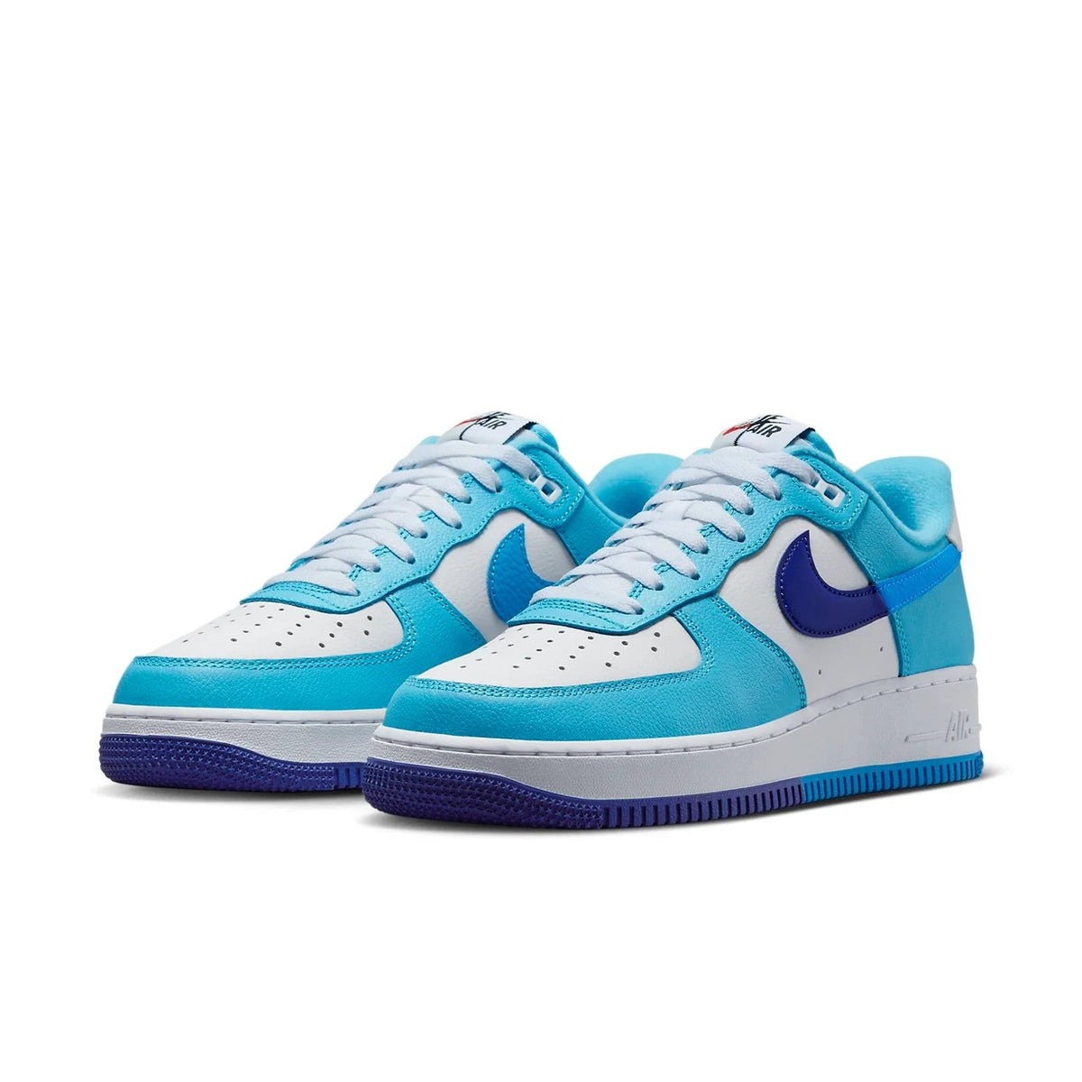 Men's Nike Air Force 1 '07 LV8 DZ2522-100 Sneakers 7 White Blue Lifestyle Shoes