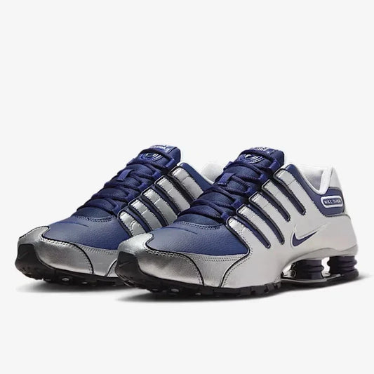 Nike Shox NZ 378341-402 Sneakers Men's Navy Silver Running Shoes RHS9164