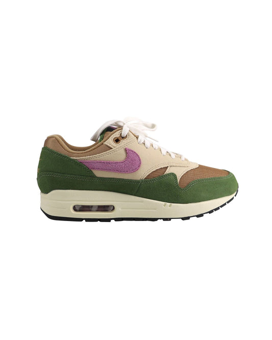 Nike Air Max 1 NH Sneakers in Treeline and Light Bordeaux Suede