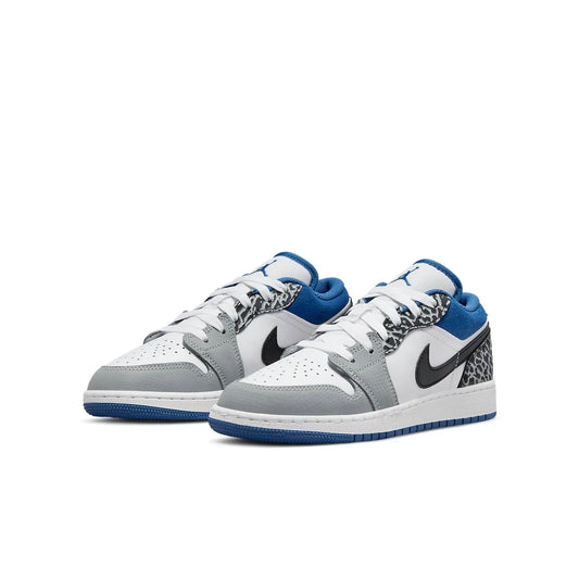 Nike Air Jordan 1 Low SE DQ2514-140 Sneaker Kids  White Leather Lifestyle Shoes