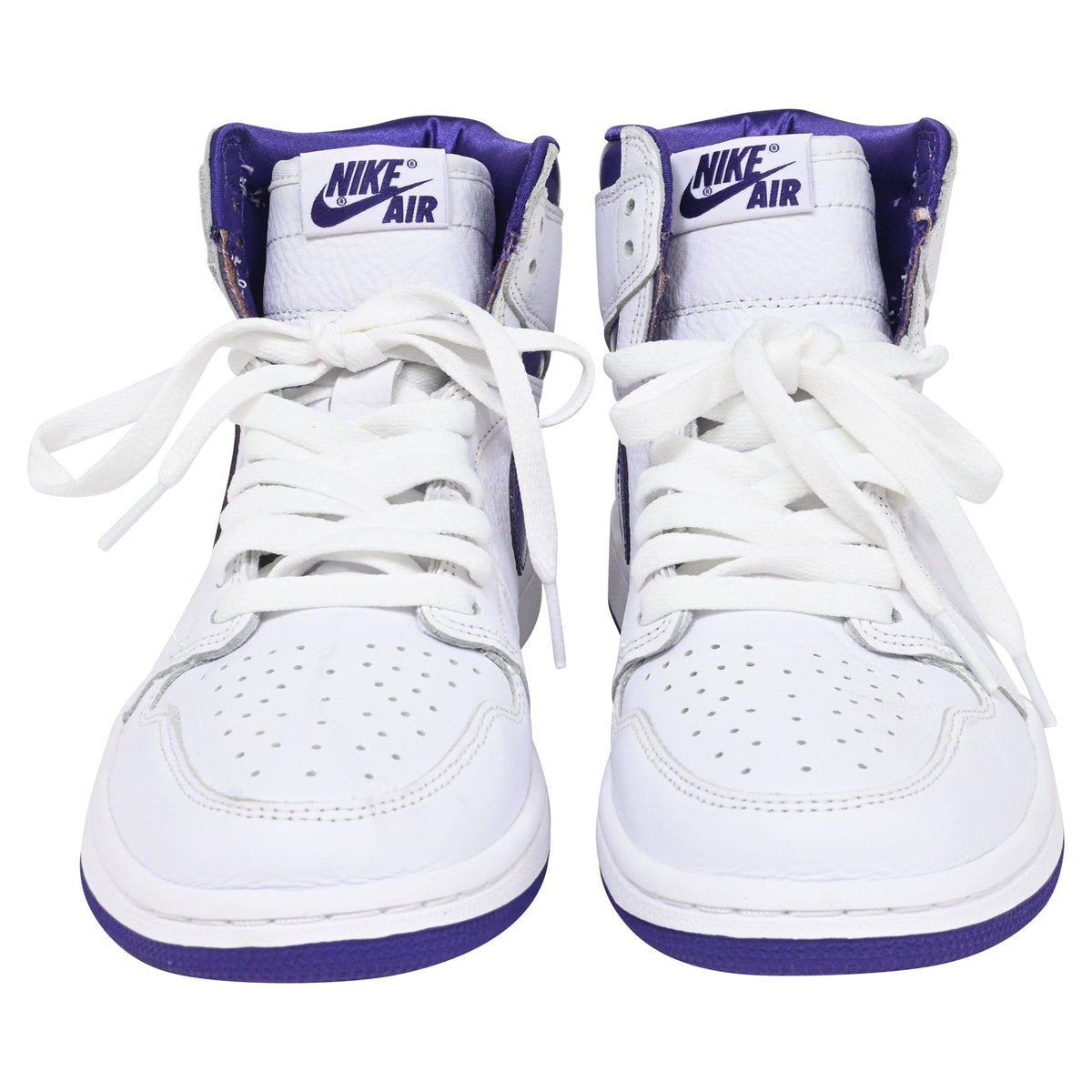 Nike Air Jordan 1 Retro High Court Sneakers in Purple Leather