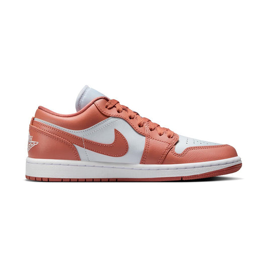 WOMENS AIR JORDAN 1 LOW-PURE PLATINUM/SKY J ORANGE-DC0774-080