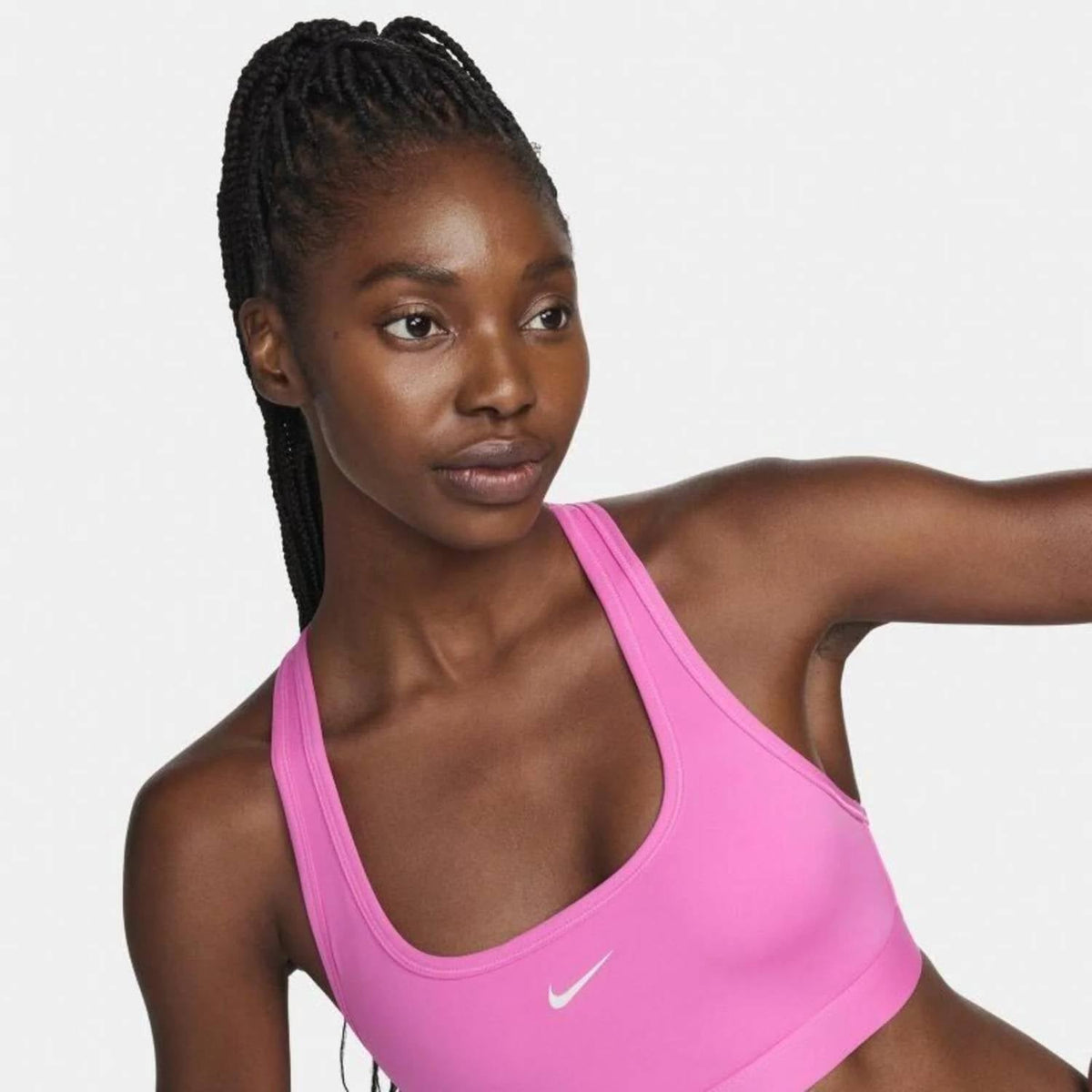 Swoosh Light-Support Non-Padded Sports Bra In Playful Pink