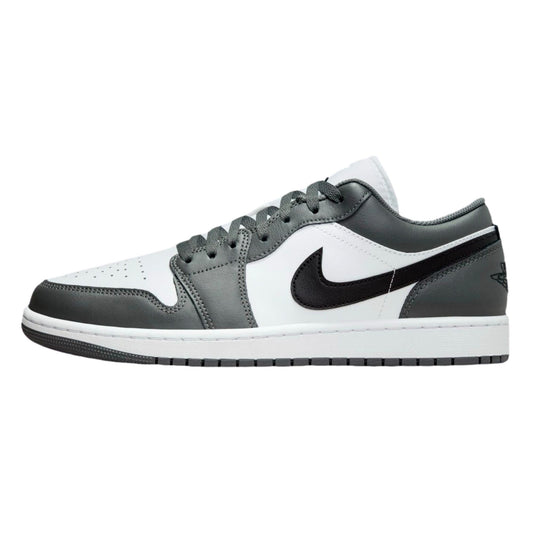 Men's Nike Air Jordan 1 Low White/Black-Iron Grey 553558-152