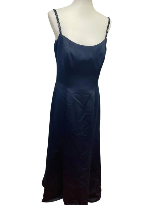 Strappy Long Bridesmaids Dress In Navy
