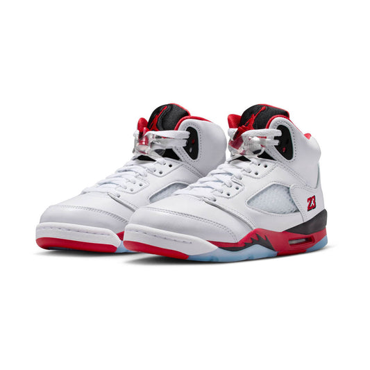 Kids Air Jordan 5 Retro 'Fire Red Black Tongue' Big ' Shoes