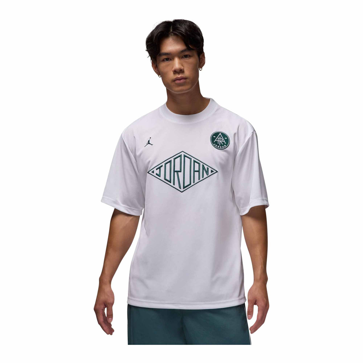 MENS JORDAN ESSENTIALS SHORT SLEEVE TOP_WHITE