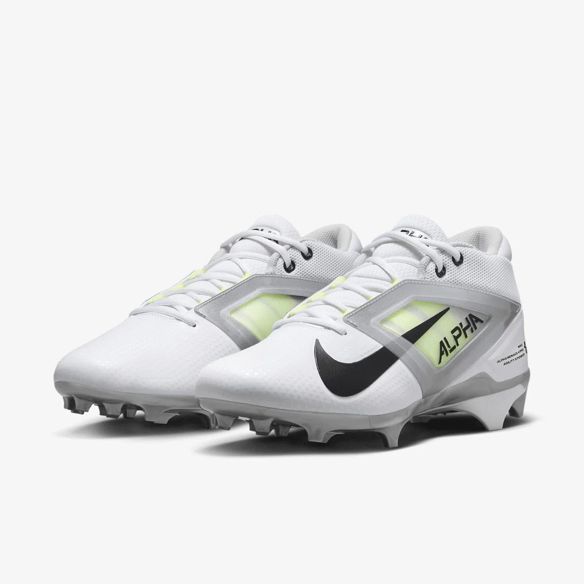 Nike Alpha MenacePro FD7037-100 Men's White Metallic Football Cleats HAM750
