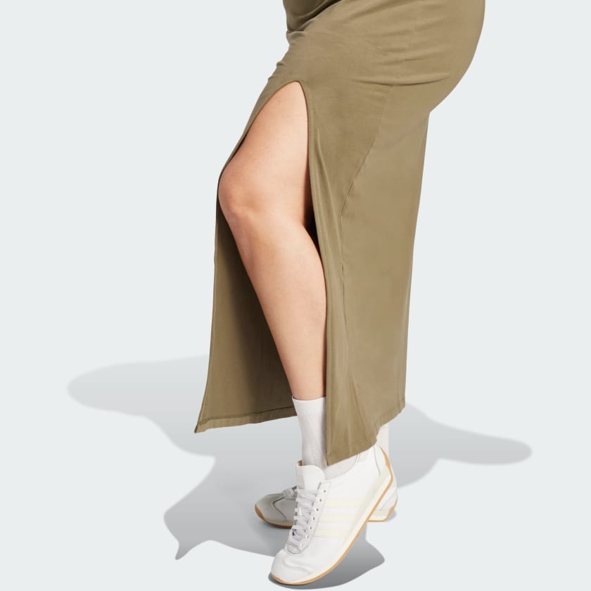 Women's adidas Adicolor Classics 3-Stripes V-Neck Maxi Dress (Plus Size)