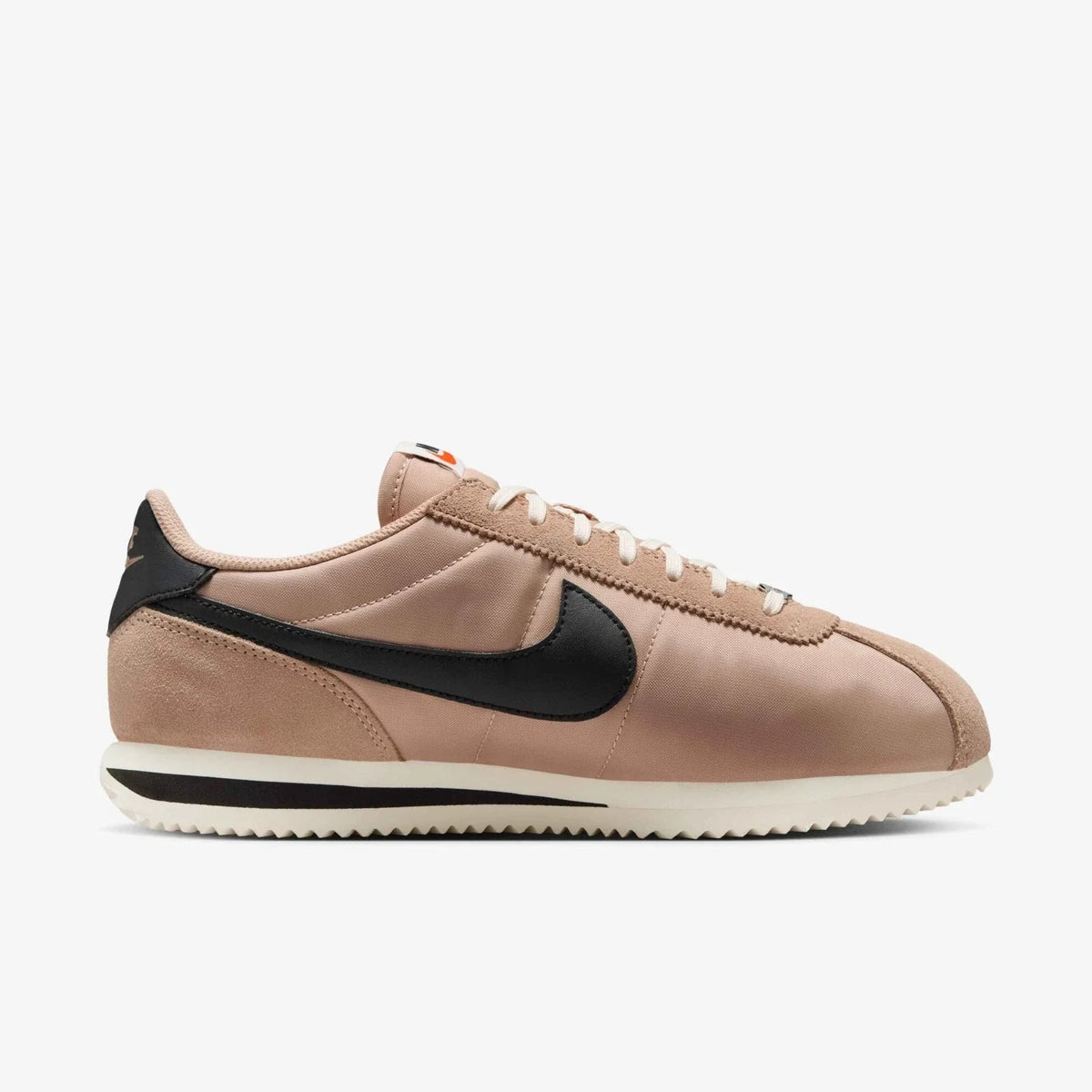 Nike Cortez IF1764-200 Sneakers Womens Desert Sail Black Lace Up Lifestyle Shoes