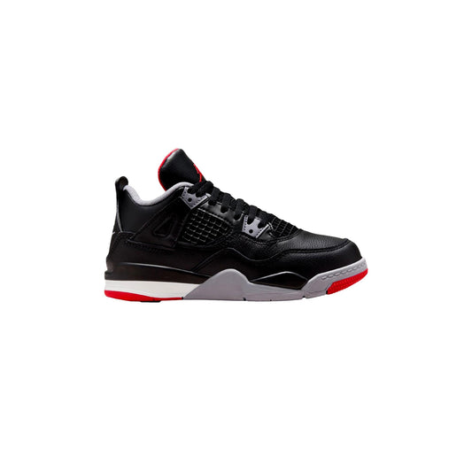 Pre-School Nike Jordan 4 Retro Black/Fire Red-Cement Grey BQ7669-006