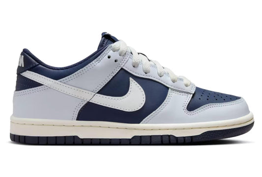 Kid's Dunk Low Football Sneaker In Grey Midnight Navy