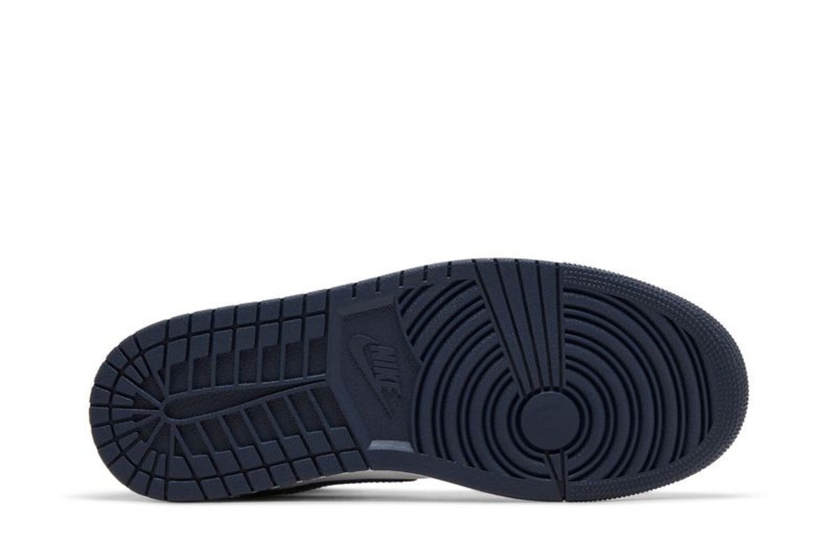 Jordan 1 Mid Football Grey White Midnight Navy (Women's)
