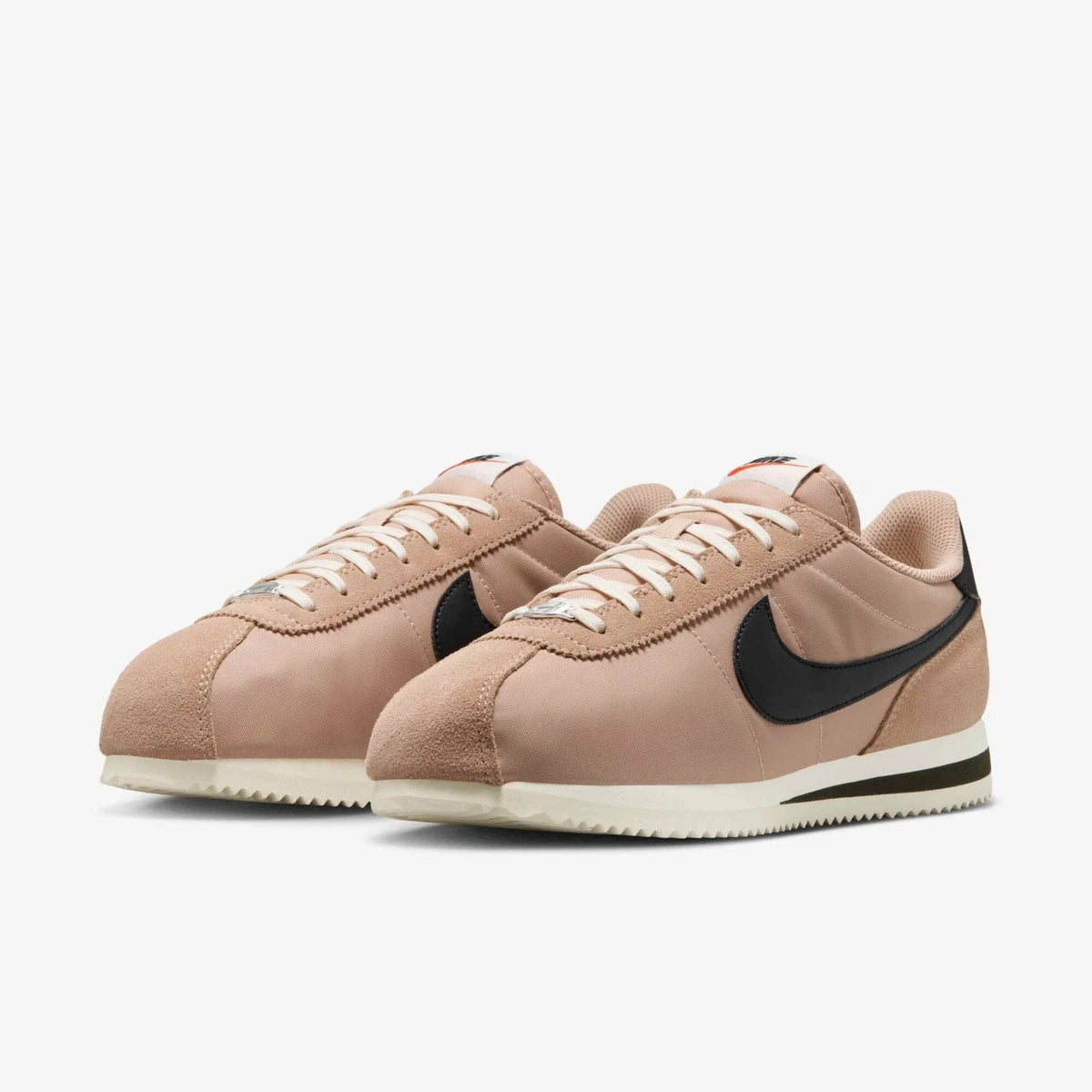 Nike Cortez IF1764-200 Sneakers Womens Desert Sail Black Lace Up Lifestyle Shoes