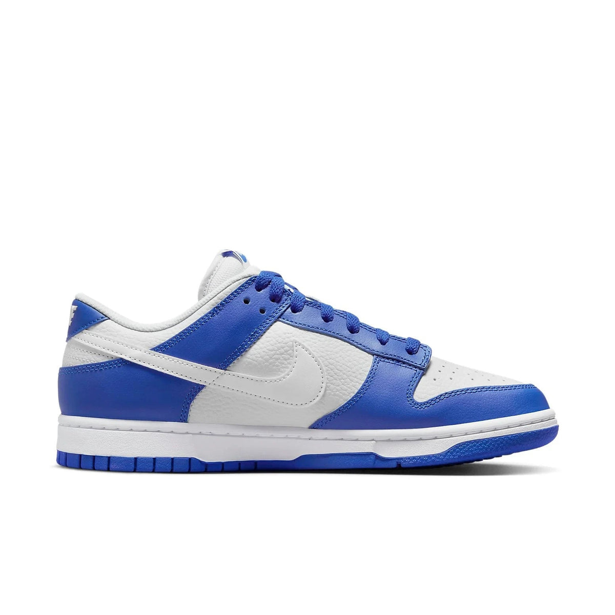 Men's Nike Dunk Low FN3416-001 Sneaker White Blue Leather Lace Up Lifestyle Shoes